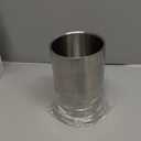 Double Wall Utensil Holder - 304 Stainless Steel Sleek Kitchen Utensil Holder for Countertop, Spatula Spoon Storage Organizer, Large Cooking Utensil Caddy Counter, Shining Utensil Crock, Mirror Polish