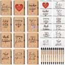 12Set Employee Appreciation Gifts Bulk, Thank You Gift Inspirational Notebook Makeup Bag for Team Volunteer Nurse Coworker Teacher, Cosmetic Bag Notepad with Bamboo Pen Gifts Box (12, Teacher)