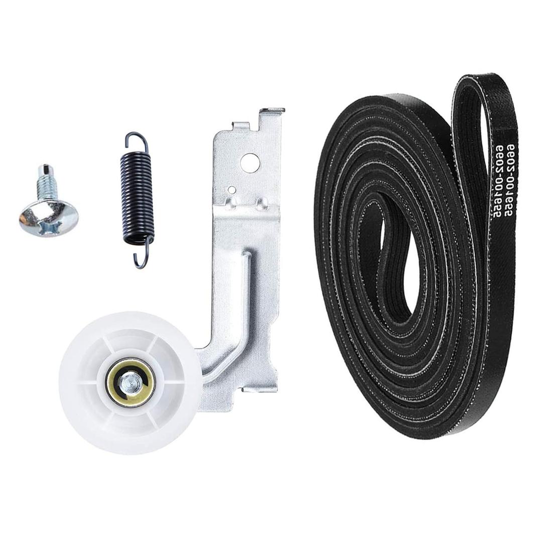 Upgraded Pulley Belt Parts for Samsung Dryer, 6602 001655 Dryer Belt and DC93-00634A Idler Pulley [Enhanced ],DC61-01215B Tension Spring, Replacement dv45h7000ew,dv48h7400ew,dv42h5000ew,dv48j7700ew