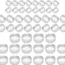 TERDEWE 48pcs Clear Sphere Stand, Ball Stand Holder Rings - Round Acrylic Plastic Display for Golf, Baseball, Softball, Tennis, Spheres, Marbles, Collection - 3 Sizes