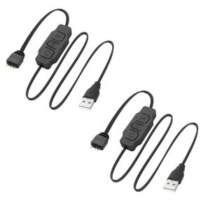 XMSJSIY 5V 3Pin ARGB Controller USB Power Supply RGB PC Fan Controller LED Light Strip Controller Cable for PC LED Stripe Fans Water Cooling Accessories - 2PCS