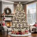 2 x 24 Pcs Black Velvet Bows Ornaments for Christmas Tree, Vintage Rustic Elegant Velvet Christmas Bows Tree Decorations, Indoor Home Decor for Wreath Mantle Gift Wrap Holiday Decor, 3/8'' W, 5 * 7 inch