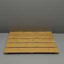 GOBAM Bamboo Bath Mat, Small, 19.7 x 13 x 1.3 inch - Non-Slip Floor Mat for Spa, Sauna, Kitchen, Indoor & Outdoor Spaces, Shower Mat for Bathroom Decor - (Natural, 19.7" long)