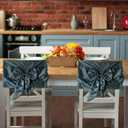 4 PCS Halloween Chair Covers, Spider Web Lace Bows, Chair Back Decor for Party, Halloween Home Decorations (Black Bows) (Set of 4)