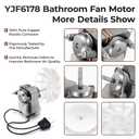 Upgraded 70CFM Bathroom Exhaust Fan Motor Replace 99080166 BP28 YJF6178 Bath Motor Fit for Br-oan Nu-Tone Nau-tilus 678 671 679 658 657 655 Vent Bath Fan Motor-60HZ 120V 1.1A CCW by Fetechmate