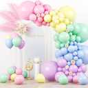 Voircoloria 130pcs Pastel Balloons Different Sizes 18" 12" 10" 5" Macaron Latex Balloon Garland Arch Kit for Birthday Easter Baby Shower Graduation Wedding Gender Reveal Anniversary Party Decorations