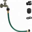 Leader Hose for Outdoor Garden Connection: 2FT 1/2" Short Hose with Male to Female Fittings Leakproof and No Kink for Faucet Extension Drip Irrigation (Green)