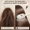 Steam Brush for Hair, 2026 Electric Hair Brush Rechargeable Water Hair Straightener Brush with Detangling Comb for Both Long/Short Hairs Anti-Static (Beige)