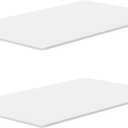 MKO 8" Small Floating Shelves for Wall, Metal Wall Mounted Shelf for Bathroom, Bedroom, Living Room, Kitchen, Little Hanging Shelves for Books/Storage/Room Decor 2 Packs, White