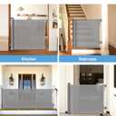 Retractable Baby Gate for Stairs – 34" Height, Expands up to 71" Width, Safety Gate for Infants, Toddlers, Dogs & Pets, Easy Install, Gray Puppy Gate for Indoor & Outdoor Use, Gray