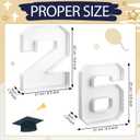 2 Pcs 10" 26 Graduation Number Fillable for Charcuterie Cardboard Charcuterie Letters 2026 Large Number Shaped Food Tray Candy Box for Chocolate Candy School Congrats Grad Party Supplies(White)