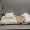 Summsun Outdoor Chair Cushion Weather Resistant, Backrest and Seat Cushion Set for Patio Furniture with Waterproof Removable Cover, 19 x 19 Inch, Cream, Set of 2