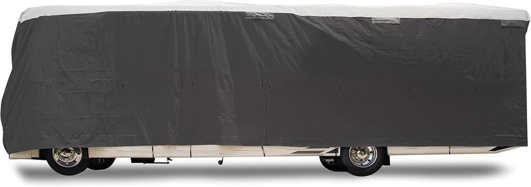 Camco ULTRAGuard RV Cover - Fits Class A RVs 38 to 40-feet - Extremely Durable Design That Protects Against The Elements - Features Zipper Entry Doors & Covered Air Vents (45736) (38' - 40')