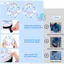 Hikeen Swim Aquatic Cuffs,High-Density EVA Water Aerobics Float Ring Fitness Pool Exercise Weights Set, Water Ankles Arms Belts with Adjustable Float for Swim Fitness Training
