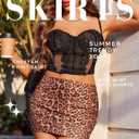 Avidlove Women Mini Skort Skirts Pencil Bodycon Short Skirts Y2k Leopard Print Skorts with Shorts Underneath (Medium)