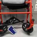 Drive Medical Rollator Walker with Seat, 7.5 Inch Wheels, Red