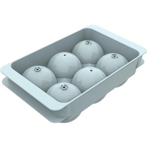 WIBIMEN Large Ice Cube Molds, Big Round Whiskey Ice Cube Trays for Freezer, Easy to Fill & Release, Whiskey Bourbon Cocktail(1.9In*6 Balls- Blue/1 Pack)