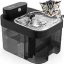 Filterless Cat Water Fountain - Wastewater Separation Pet Dispenser
101oz/3L Large Capacity Tank, 5000mAh Battery & Plug-in, 2 Flow Modes, 20dB Ultra-Quiet, Stainless Steel Tray, Easy to Clean