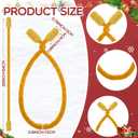 Zhengmy 16 Pcs 25 Inches Christmas Velvet Garland Ties Christmas Decorative Twist Ties for Banister Reusable and Flexible Twist for Xmas Home Decorations Holiday Craft Wrapping(Gold)