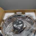 CROSSIO Outdoor Ceiling Fan with Lights, 23 Waterproof Gazebo Fan with Remote Control Smart App, Plug in Caged Ceiling Fan for Patios, Pergola Porch (Brown)