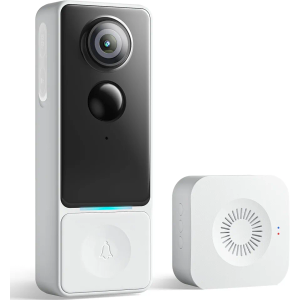 3MP Camera Doorbell Camera Wireless Video Doorbell 2K HD- No Subscription Required, Free Human Motion Detection, Package Detection, Battery Powered, Works with Alexa &Google Assistant,2.4GHz WiFi Only