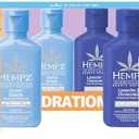 Hempz Mini Lotion Kit, Beauty Actives, 4-Pack Body Moisturizer, Travel Essentials, 2.25 oz