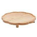 Scalloped Footed Board 13in x 1.75 in Rubber Wood