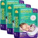 Sposie Overnight Diaper Booster Pads, Stops Leaks and Bedwetting, Original Adhesive-Free Absorbent Inserts, Helps Reduce Nighttime Changes and Rash, Use with Sizes 4-6, Made in U.S.A. 70 ct.