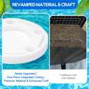 Qinyoung Large Floating Drink Holder, White Floating Refreshment Table Tray Compartment, Portable Pool Tray for Swimming Pool Accessories Hot Tub Beach and Party Decor (Round Five Hole)