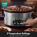 OLIXIS Slow Cooker 8 Quart, Ceramic Nonstick Coating, Programmable Slow Cooker with Dishwasher Stoneware Pot and Tempered Glass Lid, Multi Cookers with 3 Temperature, 35in Tangle Free Cord, Black