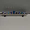 Yair Emanuel Anodized and Hammered Strip Menorah - Blue