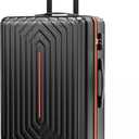 28 inch Luggage Hardside and Lightweight Suitcase with Spinner Wheels TSA Lock for Travel Business,Orange With Black
