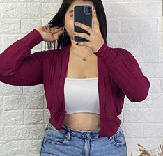 NoBrand Women's Cardigan Purple M Short