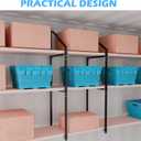 Heavy Duty Shipping Container Shelving Bracket Kit (4-Pack) - 3-Tier Hanging Shelving Rack (19" D x 62" H), Universal Cargo Container Brackets