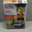 BLACK+DECKER PowerCrush Multi-Function Blender with 6-Cup Glass Jar, 4 Speed Settings, Silver