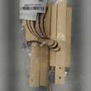 Doll Garment Rack with Hangers, Wooden Mini Clothes Rack with 6pcs Hangers for 17cm Doll Mini Closet Wardrobe Furniture Accessories for Dollhouse Supplies(Wood Color)