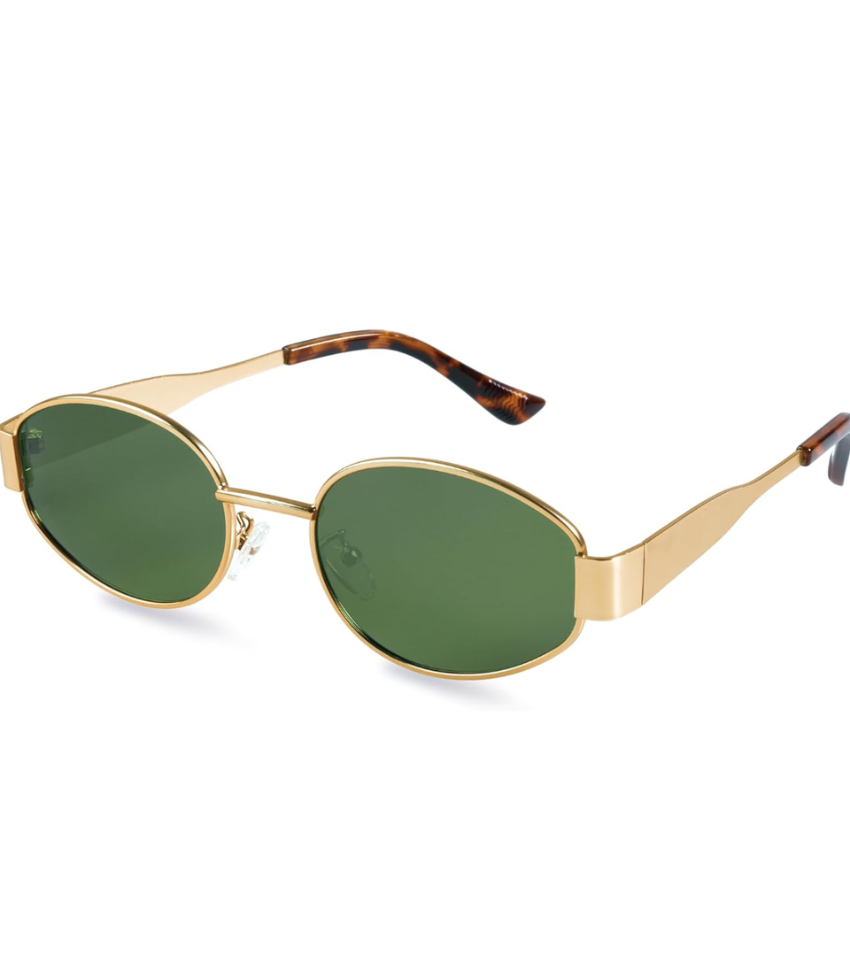 livho 2025 Trendy Oval Sunglasses - Stylish Polarized Shades for Everyday - Retro Metal Frames