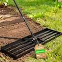 Lawn Leveling Rake 36X12 inch,Lawn Leveler with 78" Long Handle,Heavy Duty Ground Leveler for Yard,Sand,Dirt,Golf and Farm,Effort Saving Lawn Leveling Tool,Landscape Leveling Rake