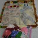 LAPATAIN Latch Hook Kits for Adults,Hummingbird Pattern Color Printed Canvas DIY Throw Pillow Cover,Beginners Handmade Needlework Crafts Home Decoration 17x17inch NP3