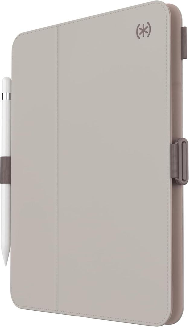 Speck Case for iPad Pro 10th Generation 10.9 Inch - Drop & Camera Protection, Slim Multi Range Stand, Apple Pencil Holder - Beech Grey/Cinnamon Biscuit