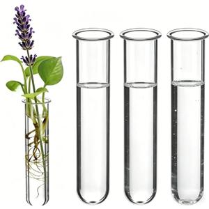 4Pcs Plant Propagation Tubes, 5.9in Clear Glass Test Tube Vases
Transparent tubes let you watch roots develop while displaying cuttings, flowers, and hydroponic plants indoors
