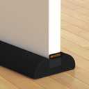 MAGZO Door Draft Stopper, 30 Inch Adjustable Under Door Gap Filler, Fits 26'' - 30'' Bottom Widths, Seals Gaps up to 1.7", Soundproof Sweep Blocks Air, Noise, Light, Dust- Black