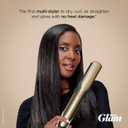 Shark Glam Ceramic & Powerful Air Styling & Drying System, with Silki Straightener & Shark Glossi Air Glosser, for Drying, Curling, Straightening & Glossing, Gold, HD6051S (Straight & Wavy Hair)
