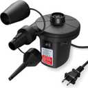 Quick-Fill Electric Air Pump with 3 Nozzles, AC 110V-120V Portable Inflator Deflator for Inflatables Pool Float Toys Air Mattress Bed Couch Swim Ring Tube Raft