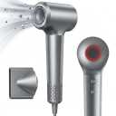 Hair Dryer, Ionic Blow Dryer, 1500W High-Speed Hairdryer with 110000 RPM Brushless Motor for Fast Drying Low Noise, 4 Temps & 2 Speeds with Magnetic Nozzle, Grey