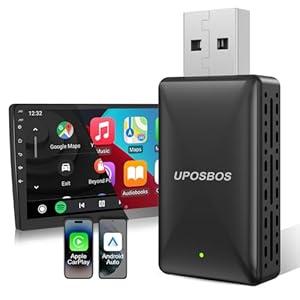 2 in 1 Wireless CarPlay Adapter for Apple iPhone & Android Auto Wireless Adapter Play and Plug Wired to Wireless Carplay/ Android Auto Dongle for OEM Cars from 2016 Fast Connect No Latency(Black)