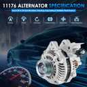 11176 Car Alternators Fit for Honda Civic Alternator 2006 2007 2008 2009 2010 2011 L4 1.8L Automotive Replacement Alternators 31100RNAA01, 31100RNAA012M2, A2TC1391, 400-48050