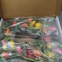 Tulip Wreaths for Front Door Decor, 22" Artificial Tulips Babysbreath Wreath Decorations for Spring Summer Home Door Window Outside Wall Indoor Outdoor Porch and Birthday Mother's Day Party