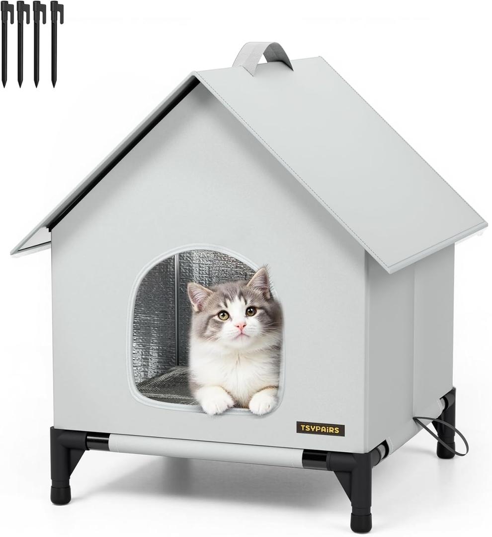 Outdoor Cat House Outdoor Cat House Weatherproof for Indoor and Outdoor Use Insulated and WeatherproofWaterproof Shelter for Small/Medium Cats (Regular)