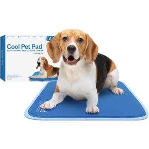 The Green Pet Shop Cool Pet Pad - Small, Blue - Self-Cooling, Pressure Activated Mat for Dogs & Cats from 9-20 lbs - Non-Toxic Gel, No Water Needed